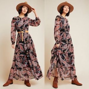 Anthropologie Paisley Maxi Dress